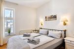 Schlafzimmer - Ferienwohnung Binzer Strandgut 36 im Haus Jahreszeiten Binz - Top-Hundeurlaub