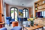 Wohnzimmer - Ferienwohnung Treibholz in der Villa Martha Binz - Top-Hundeurlaub