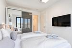 Schlafzimmer - Ferienwohnung "Lachmöwe" in der Villa Andrea Baabe - Top-Hundeurlaub