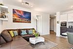 Wohnzimmer - Ferienwohnung "Lachmöwe" in der Villa Andrea Baabe - Top-Hundeurlaub