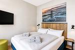 Schlafzimmer - Ferienwohnung Sandbank 6 in der Villa Martha Binz - Top-Hundeurlaub