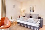 Schlafzimmer - Ferienwohnung Kranich 26 im Wreecher Idyll Rügen - Top-Hundeurlaub