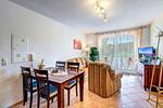 Wohnzimmer - Ferienwohnung Strandblick 3 - Top-Hundeurlaub