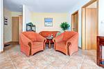 Wohnzimmer - Ferienwohnung Strandblick 1 - Top-Hundeurlaub