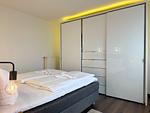 Schlafzimmer - Meerblickappartement mit Kamin - Top-Hundeurlaub