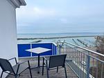 Balkon - Meerblickappartement mit Kamin - Top-Hundeurlaub