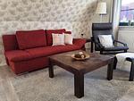 Wohnzimmer - Ferienwohnung Malvenhaus - Top-Hundeurlaub