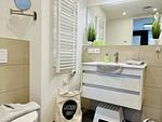 Badezimmer - Ferienwohnung Leuchtfeuer im Haus Zudar Prora - Top-Hundeurlaub
