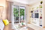 Wohnzimmer - Ferienwohnung Strandgras 7 Villa Sofie Binz - Top-Hundeurlaub