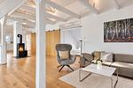 Wohnzimmer - Ferienwohnung Circus Loft in der Villa Circus Putbus - Top-Hundeurlaub