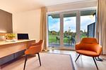 Wohnzimmer - Ferienwohnung Bachstelze 22 im Wreecher Idyll Rügen - Top-Hundeurlaub