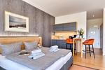 Wohnzimmer - Ferienwohnung Wiesenpieper 07 im Wreecher Idyll Rügen - Top-Hundeurlaub