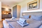 Schlafzimmer - Ferienwohnung Eiderente 29 im Wreecher Idyll Rügen - Top-Hundeurlaub