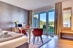 Wohnzimmer - Ferienwohnung Eiderente 29 im Wreecher Idyll Rügen - Top-Hundeurlaub
