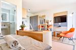 Wohnzimmer - Ferienwohnung Kleiber 21 im Wreecher Idyll Rügen - Top-Hundeurlaub