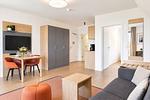 Wohnzimmer - Ferienwohnung Mantelmöwe 32 im Wreecher Idyll Rügen - Top-Hundeurlaub