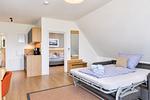 Schlafzimmer - Ferienwohnung Mantelmöwe 32 im Wreecher Idyll Rügen - Top-Hundeurlaub