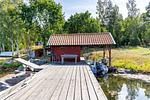 Sauna im Außenbereich vom Hus Skärgården in Figeholm, Småland - Hus Skärgården - Top-Hundeurlaub