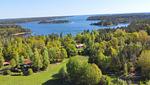 Vogelperspektive auf die Küstenlandschaft bei Hus Skärgården in Figeholm, Småland - Hus Skärgården - Top-Hundeurlaub