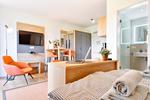 Wohnzimmer - Ferienwohnung Sturmtaucher 24 im Wreecher Idyll Rügen - Top-Hundeurlaub