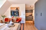 Wohnzimmer - Ferienwohnung Turmfalke 35 im Wreecher Idyll Rügen - Top-Hundeurlaub