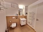 Badezimmer - Ferienwohnung mit 1 Schlafzimmer, Kamin und Balkon (DR/423) - Top-Hundeurlaub