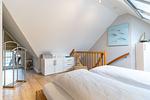 Schlafzimmer - Wohnung Auszeit Nr. 9 im Dünenhof - Top-Hundeurlaub