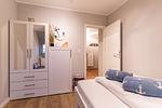 Schlafzimmer - Wohnung Auszeit Nr. 9 im Dünenhof - Top-Hundeurlaub