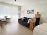 Wohnzimmer - Ferienwohnung Aquamonte mit Hallenbad und Sauna - Top-Hundeurlaub