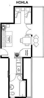 Grundriss - 1-Raum-Wohnung Hohla - Top-Hundeurlaub