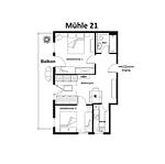 3-Raum-Wohnung Mühle 21 - Top-Hundeurlaub