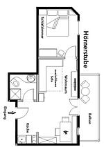 2-Raum-Wohnung Hörnerstube - Top-Hundeurlaub