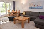 Wohnzimmer - Seeschlößchen Ferienwohnung 5 - Top-Hundeurlaub