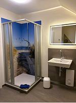 Badezimmer - Hus op de Wurth Ferienwohnung 17 - Godewind - - Top-Hundeurlaub