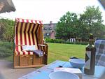 Terrasse - Hus op de Wurth Ferienwohnung Deichblick - Top-Hundeurlaub