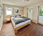 Schlafzimmer mit Doppelbett - Wohnung HF 12 - "Luftsnapper´s" - Top-Hundeurlaub