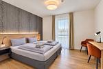 Schlafzimmer - Ferienwohnung Goldammer 03 im Wreecher Idyll Rügen - Top-Hundeurlaub