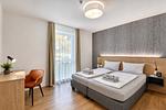 Schlafzimmer - Ferienwohnung Grünfink 04 im Wreecher Idyll Rügen - Top-Hundeurlaub