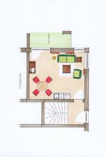 Grundriss - Ferienwohnung Sonnenblume mit Infrarotkabine - Top-Hundeurlaub