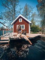 Villa Kunterbunt am See mit Boot, Kanu und Sauna (Haus 14) - Top-Hundeurlaub