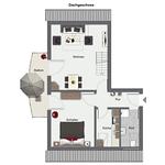 Grundriss 1. Ebene - Wohnung 09 - Top-Hundeurlaub