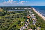 Vogelperspektive - App. Nähstube nur 100 m zum Strand mit Terrasse - Top-Hundeurlaub