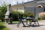 Terrasse - Ferienhaus "Wattkrabbe" Mellumplate 09 - Top-Hundeurlaub