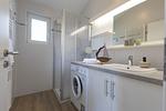 Badezimmer - Ferienhaus "Wattkrabbe" Mellumplate 09 - Top-Hundeurlaub
