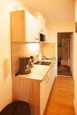 Küche / Küchenzeile - MonteurWohnung Sporbitzer Stübchen Dresden - Top-Hundeurlaub