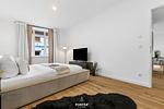 Schlafzimmer - Kurzzeitwohnung Stadtwohnung Heiligenhafen - Top-Hundeurlaub