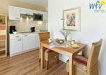 Essbereich und Küche - Ferienwohnung Seestern - Top-Hundeurlaub