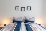 Schlafzimmer - Inselglück Apartment 3 - Top-Hundeurlaub