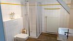 Badezimmer - Warfblick Ferienwohnung im Landlust Osterwarf - Top-Hundeurlaub