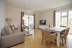 Wohnzimmer mit Essbereich - Wohnung 01 - Top-Hundeurlaub